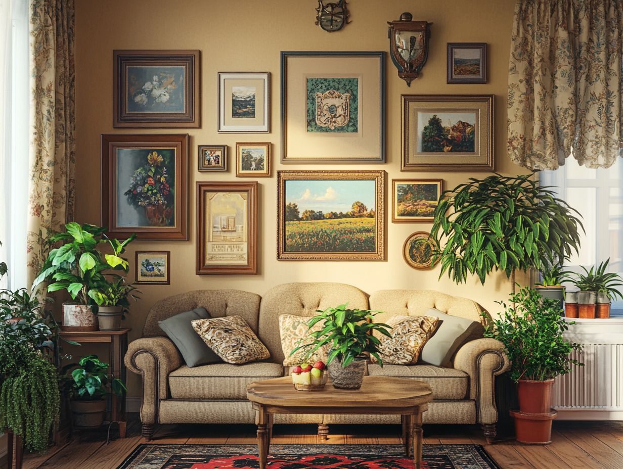 Examples of Vintage Wall Art Styles and Materials