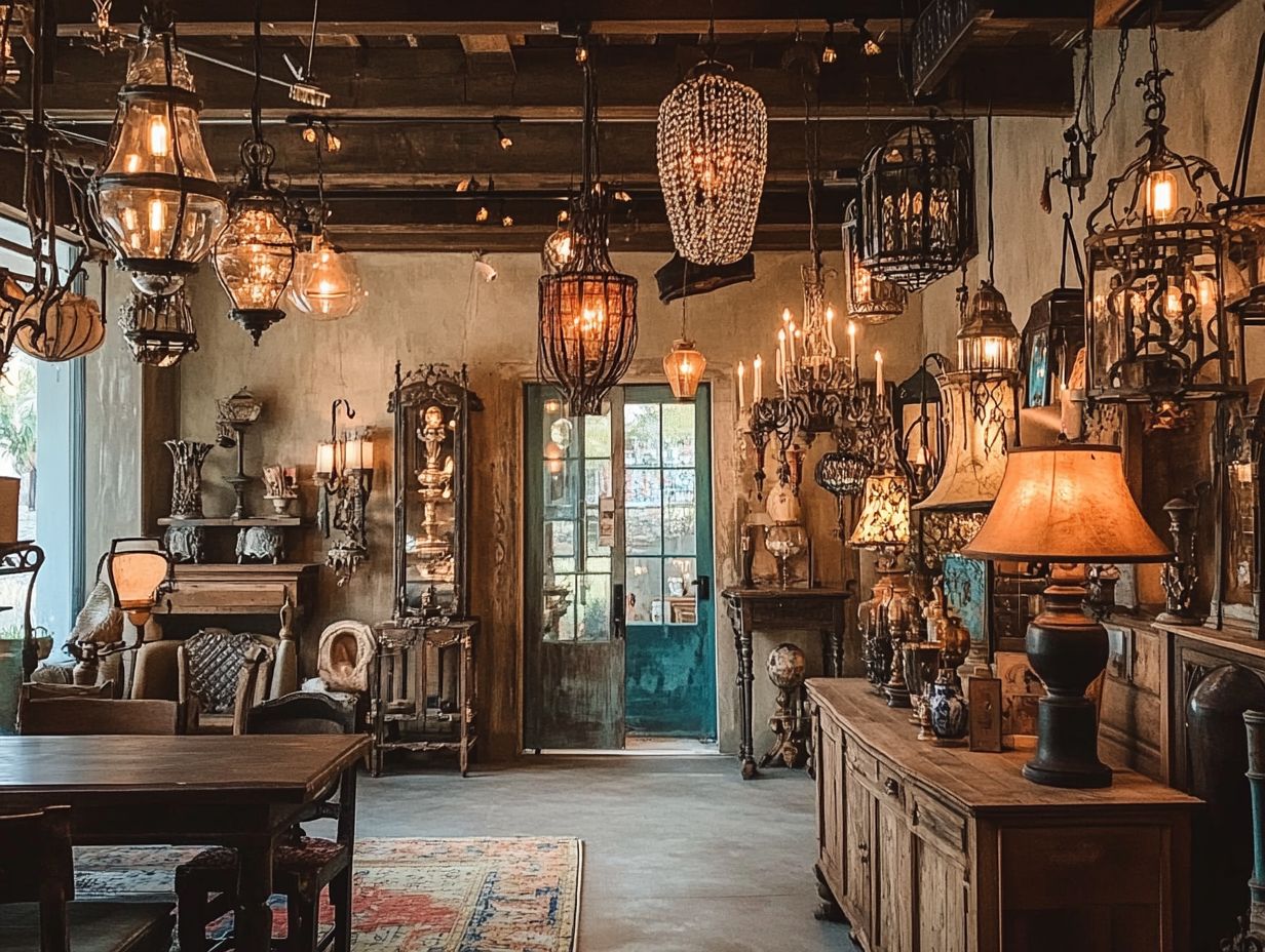 Are There Any Other Factors to Consider When Purchasing Vintage Lighting from These Places?