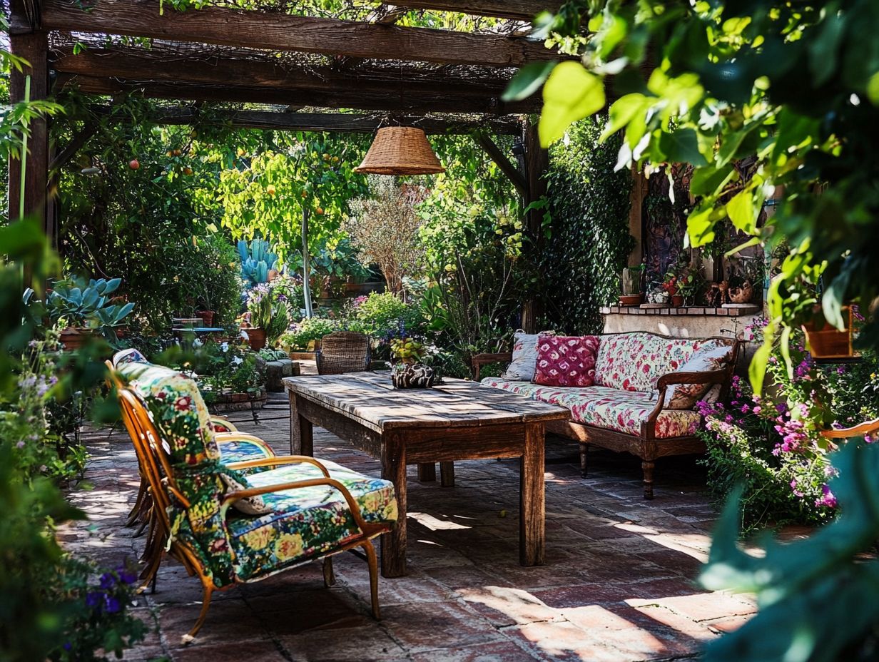 What is the best type of vintage furniture for outdoor spaces?