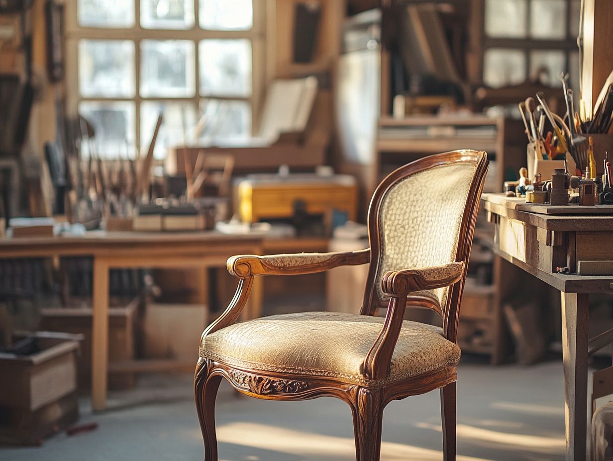 Woodworking tools and restoration projects at Josef's Antique Workshop