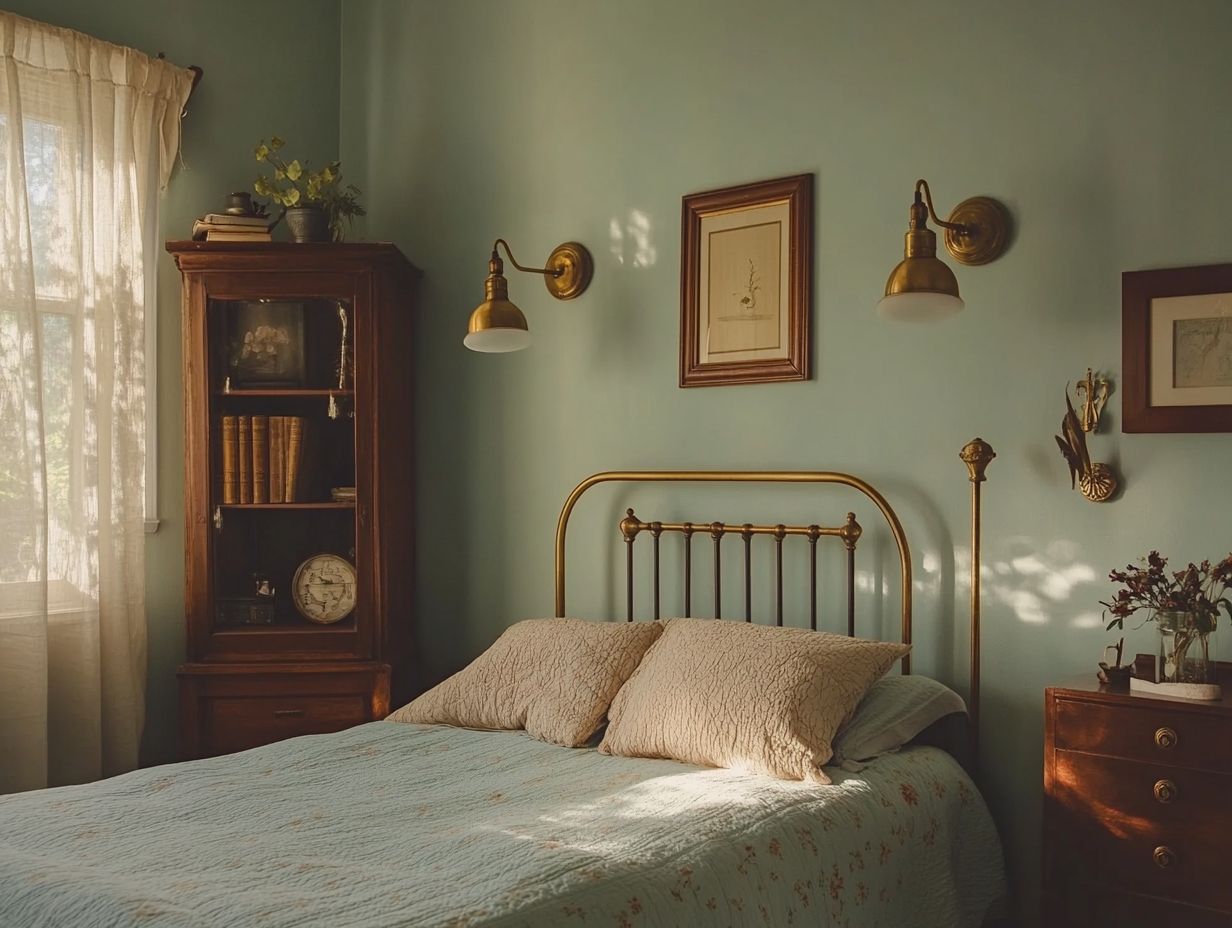 What are some popular vintage lighting styles for bedrooms?