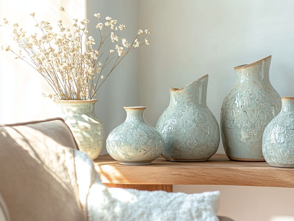 A beautiful array of vintage ceramics displayed in home decor