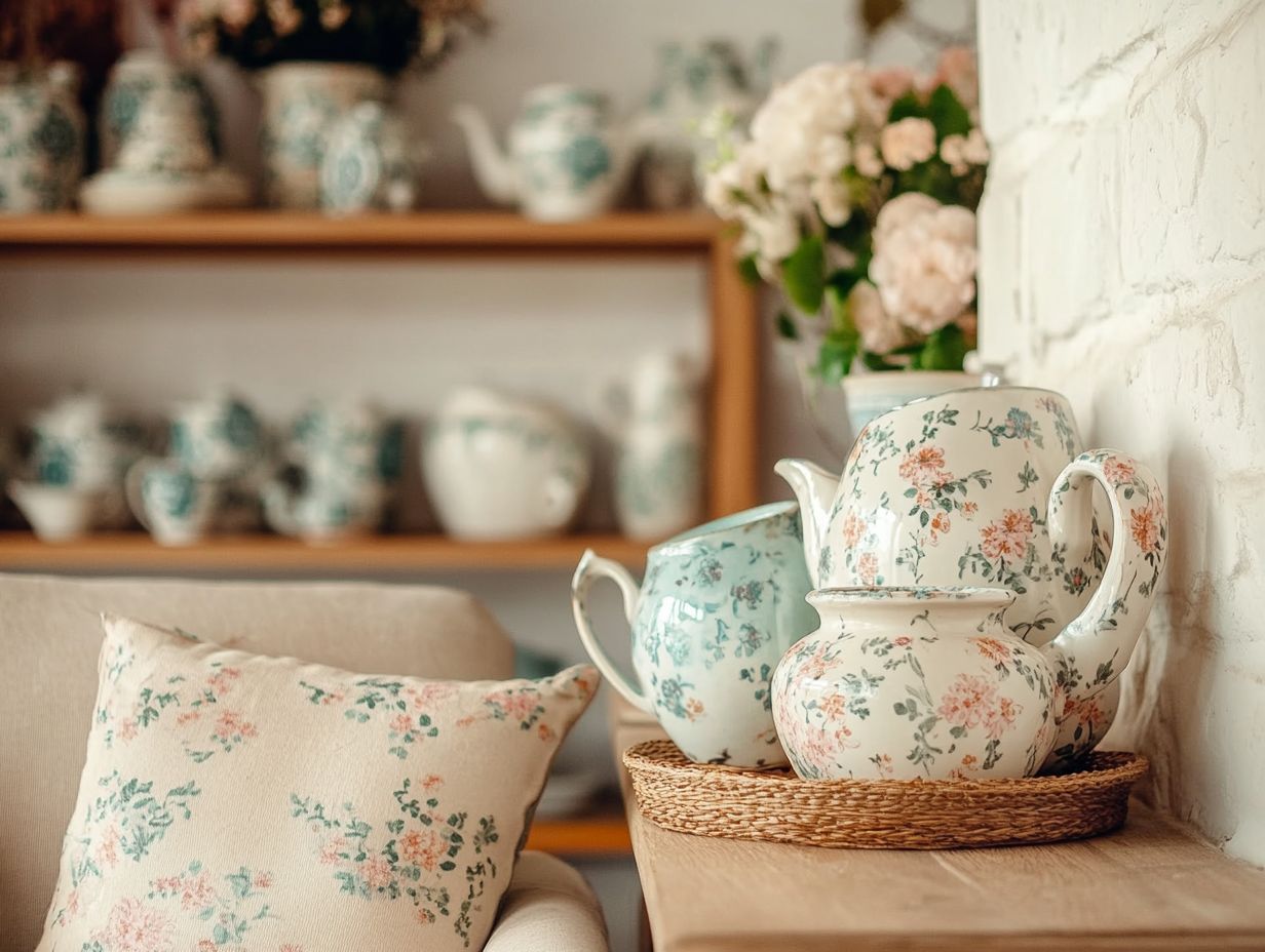 A beautifully arranged collection of vintage ceramics showcasing quality craftsmanship