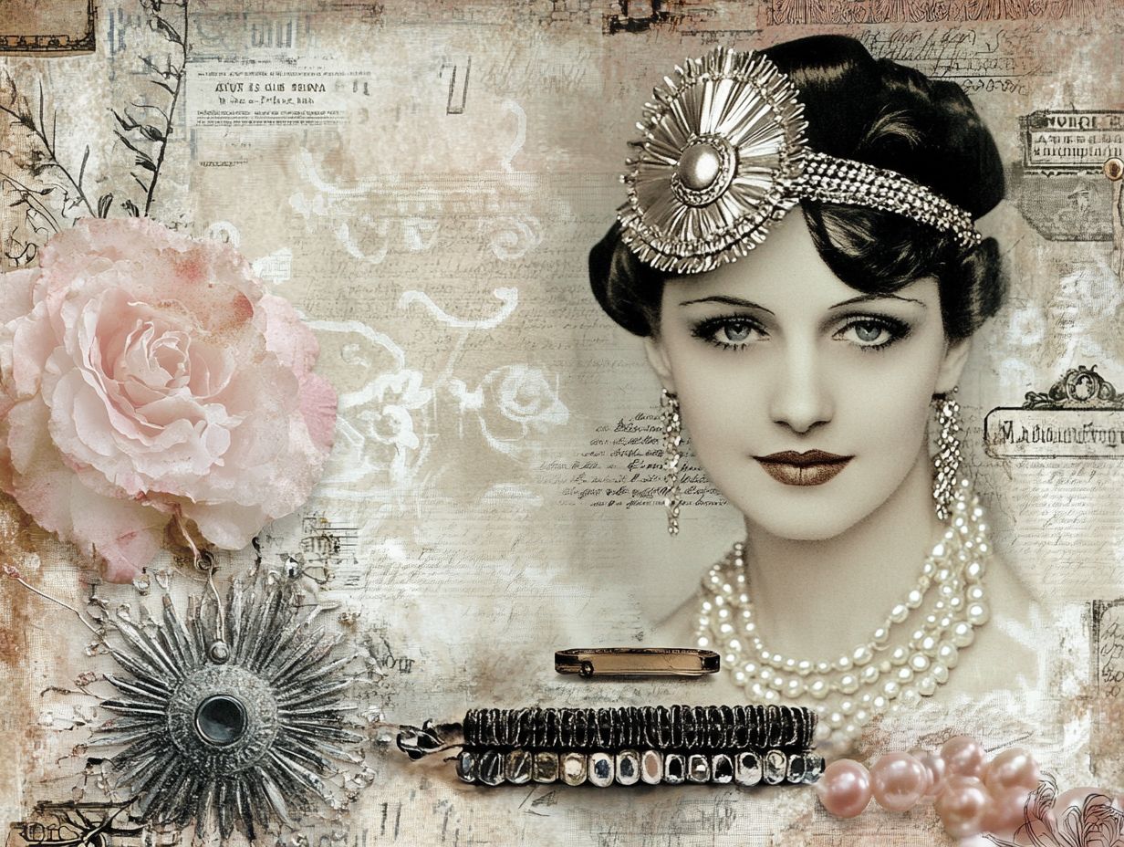 An illustration of vintage accessories through the decades