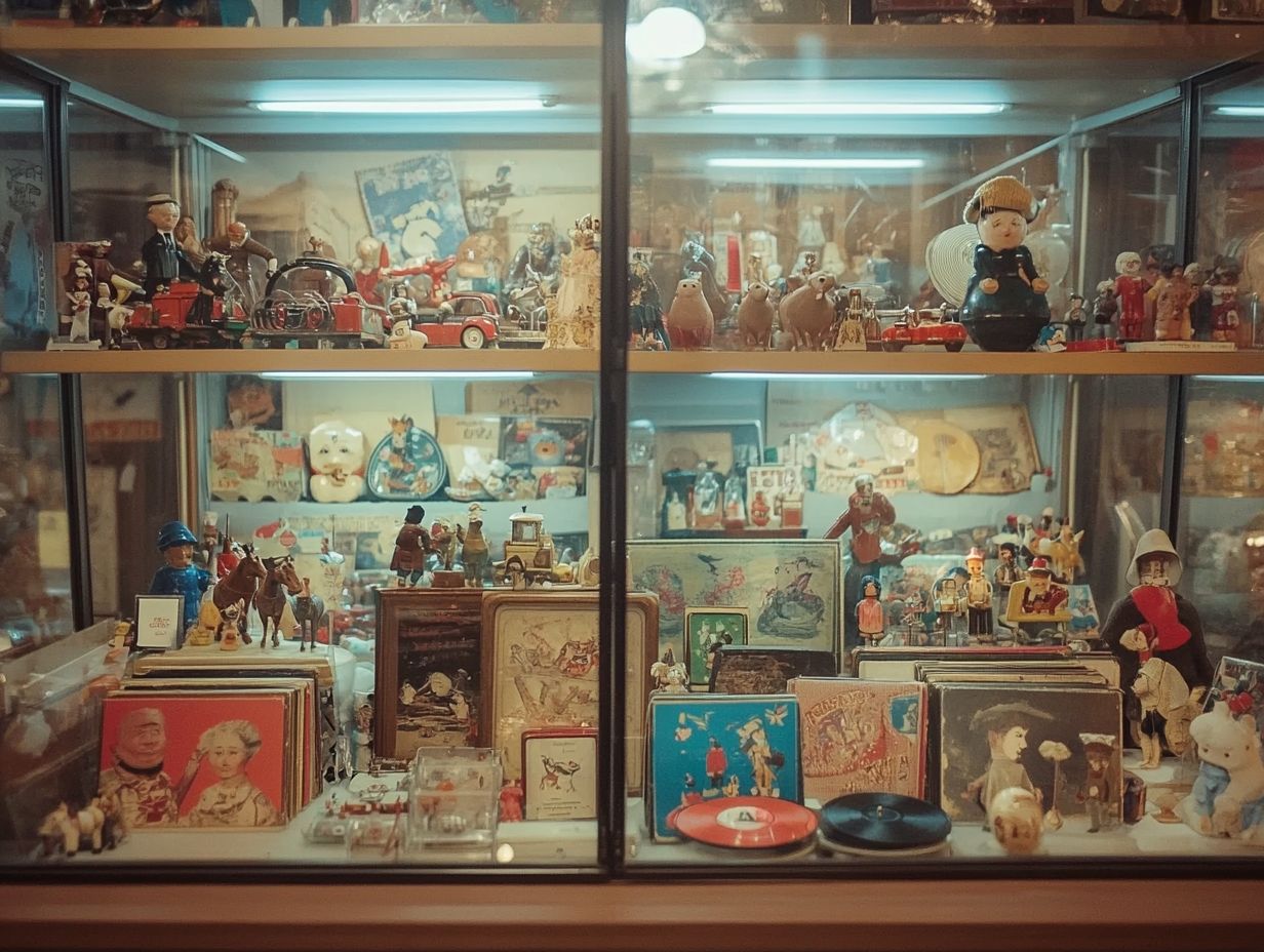 Visual summary of key takeaways about vintage collectibles.