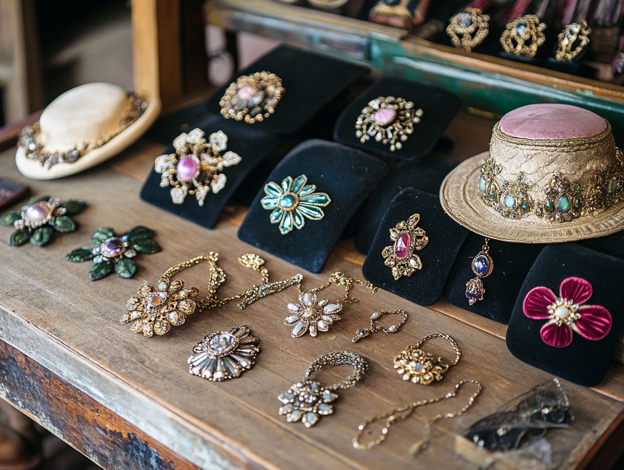 A collection of vintage accessories