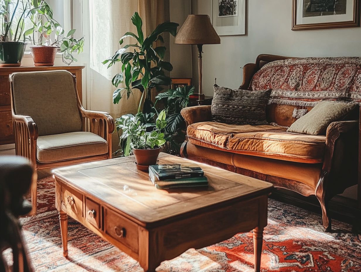 Vintage furniture in eco-friendly homes