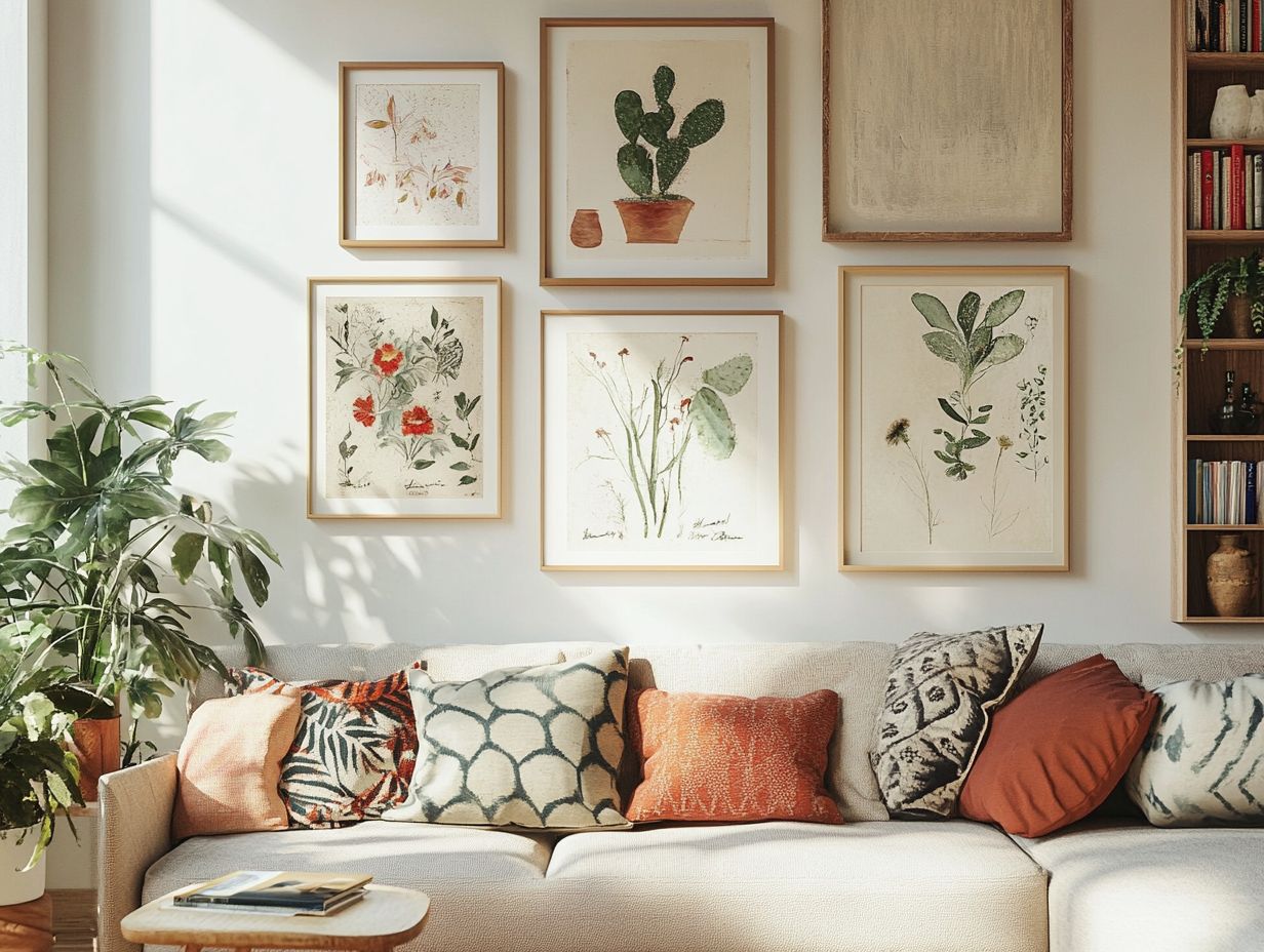 Vintage wall art in interior design FAQs with an engaging visual