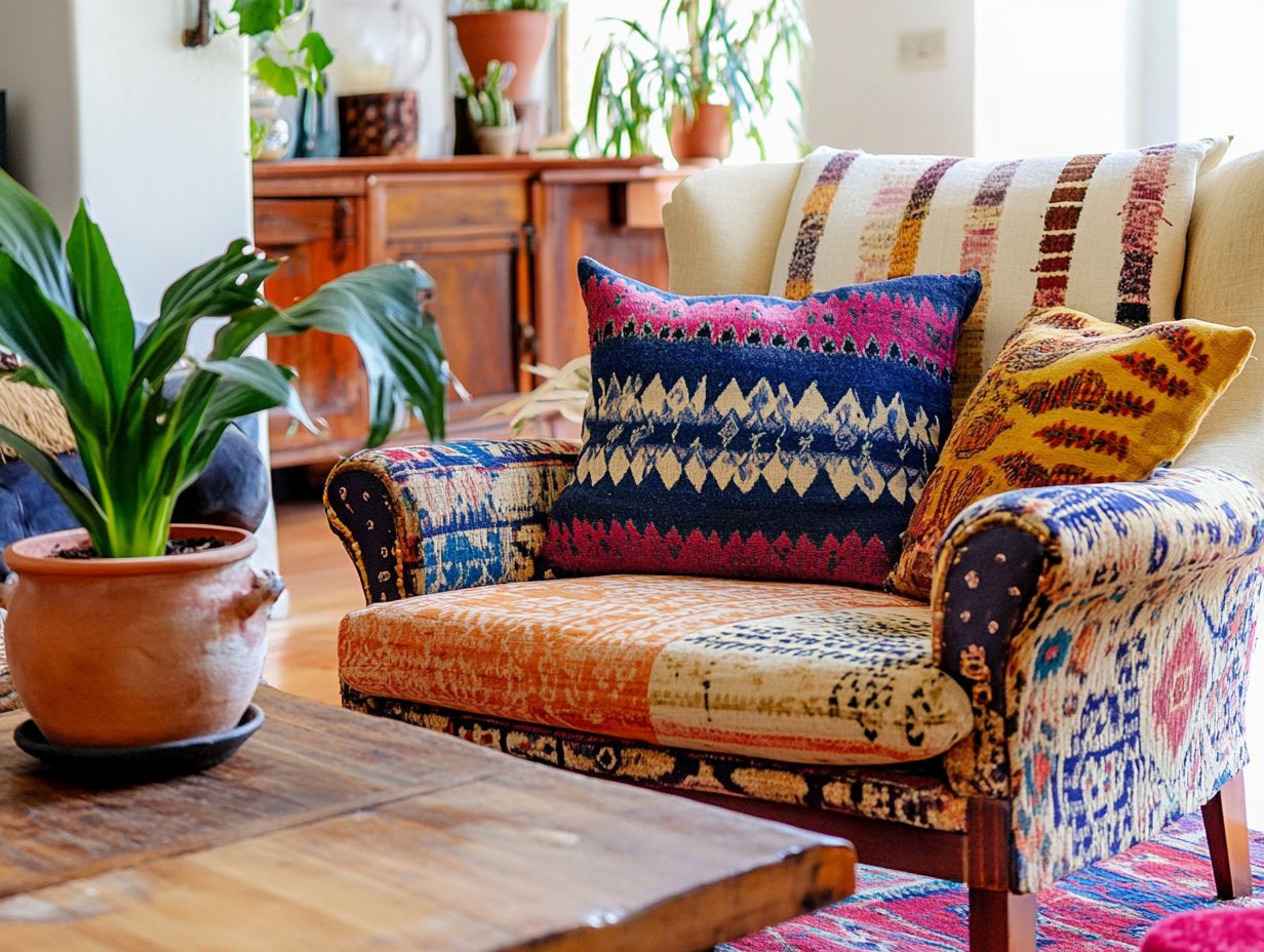 Demonstration of cleaning techniques for vintage upholstery fabrics