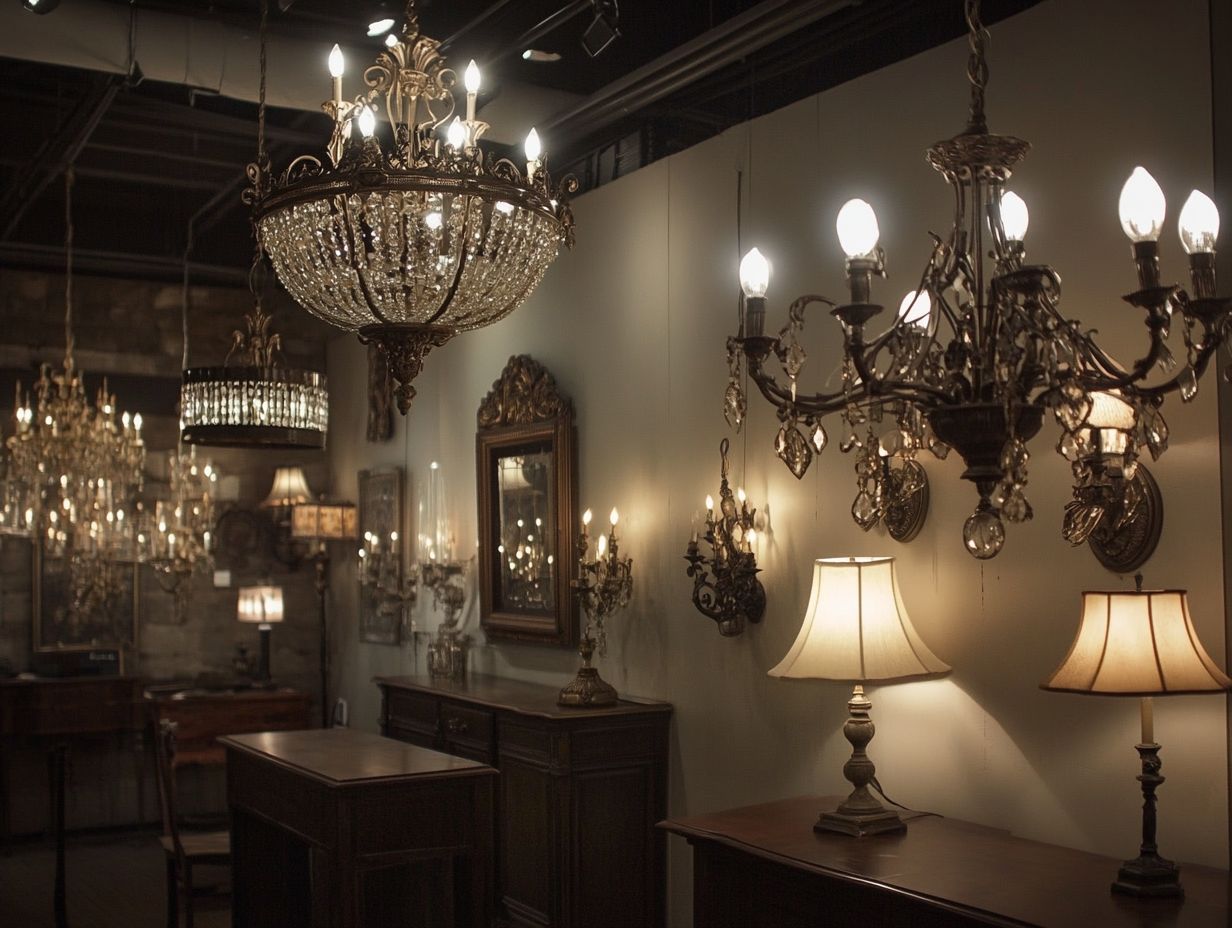 What are some tips for uncovering hidden gems in vintage lighting?