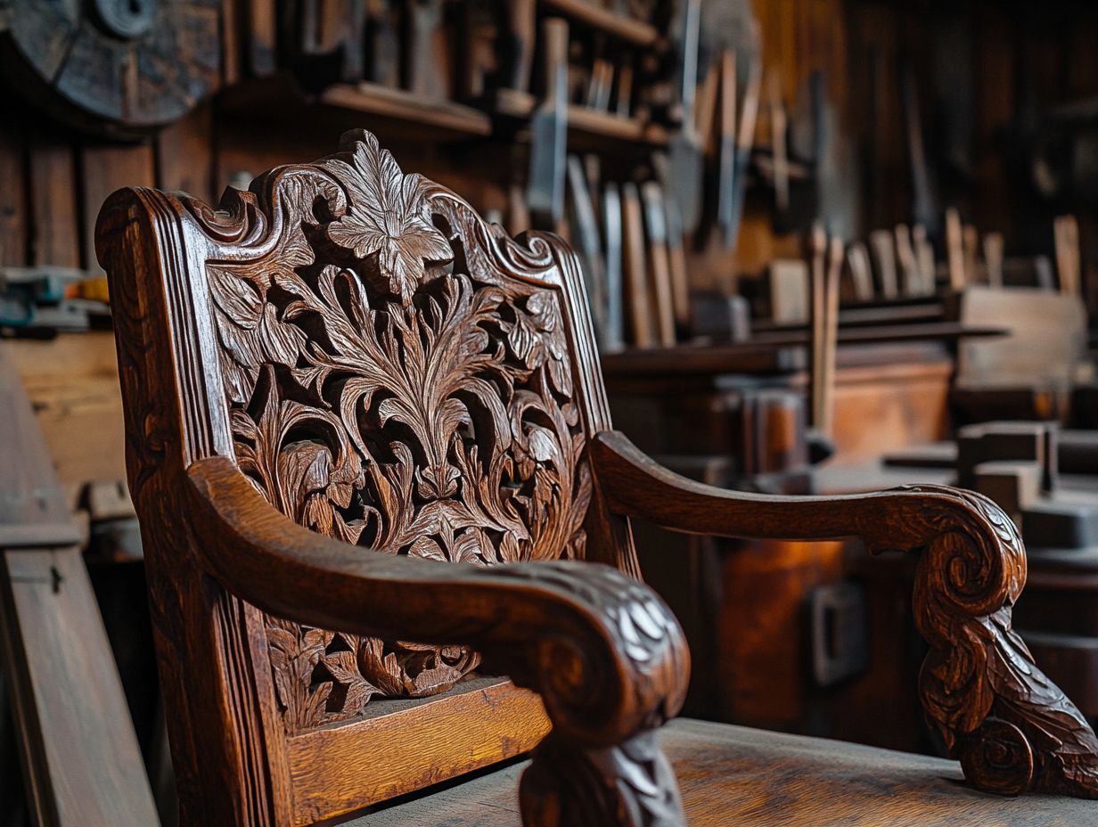 Image showing a vintage chair with detailed craftsmanship