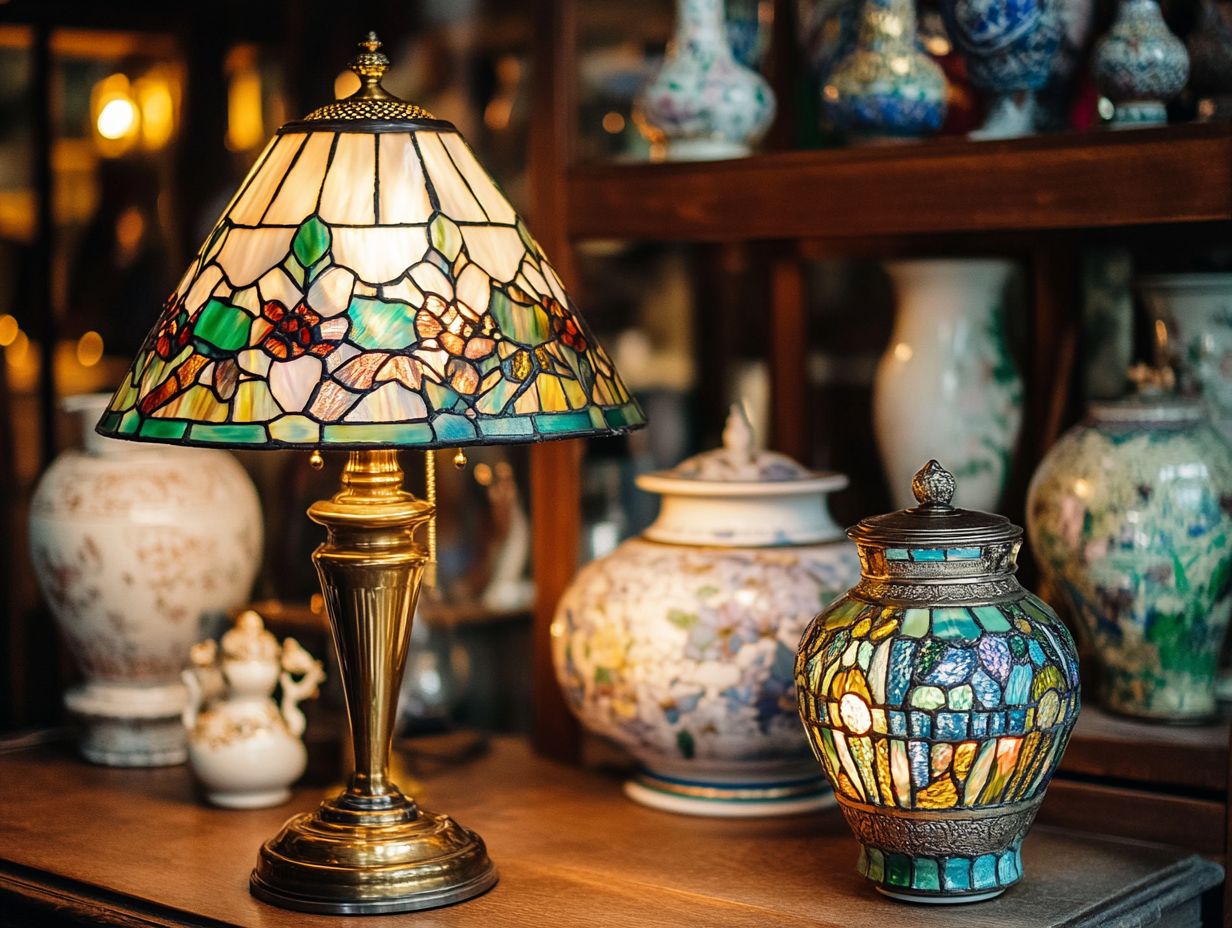 Image showing various vintage lamp materials.