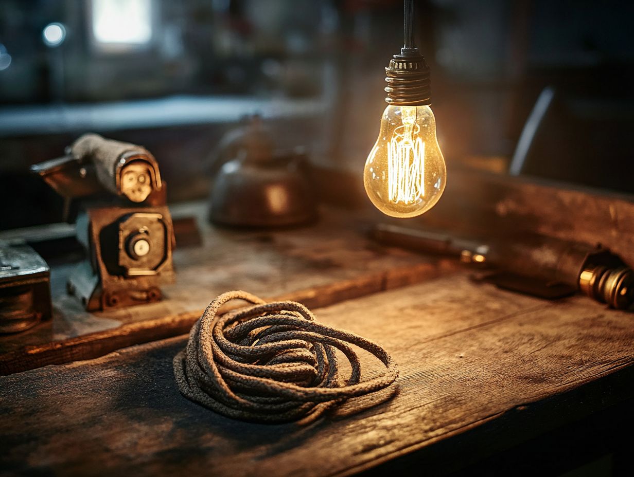 An illustration of frequently asked questions about vintage lighting wiring.