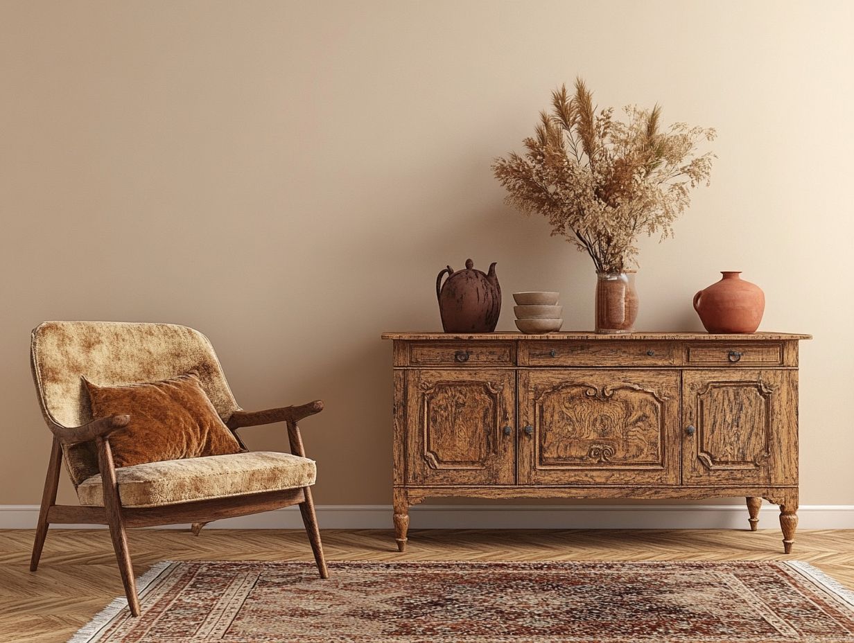 A stunning example of unique vintage furniture, showcasing its rich history.