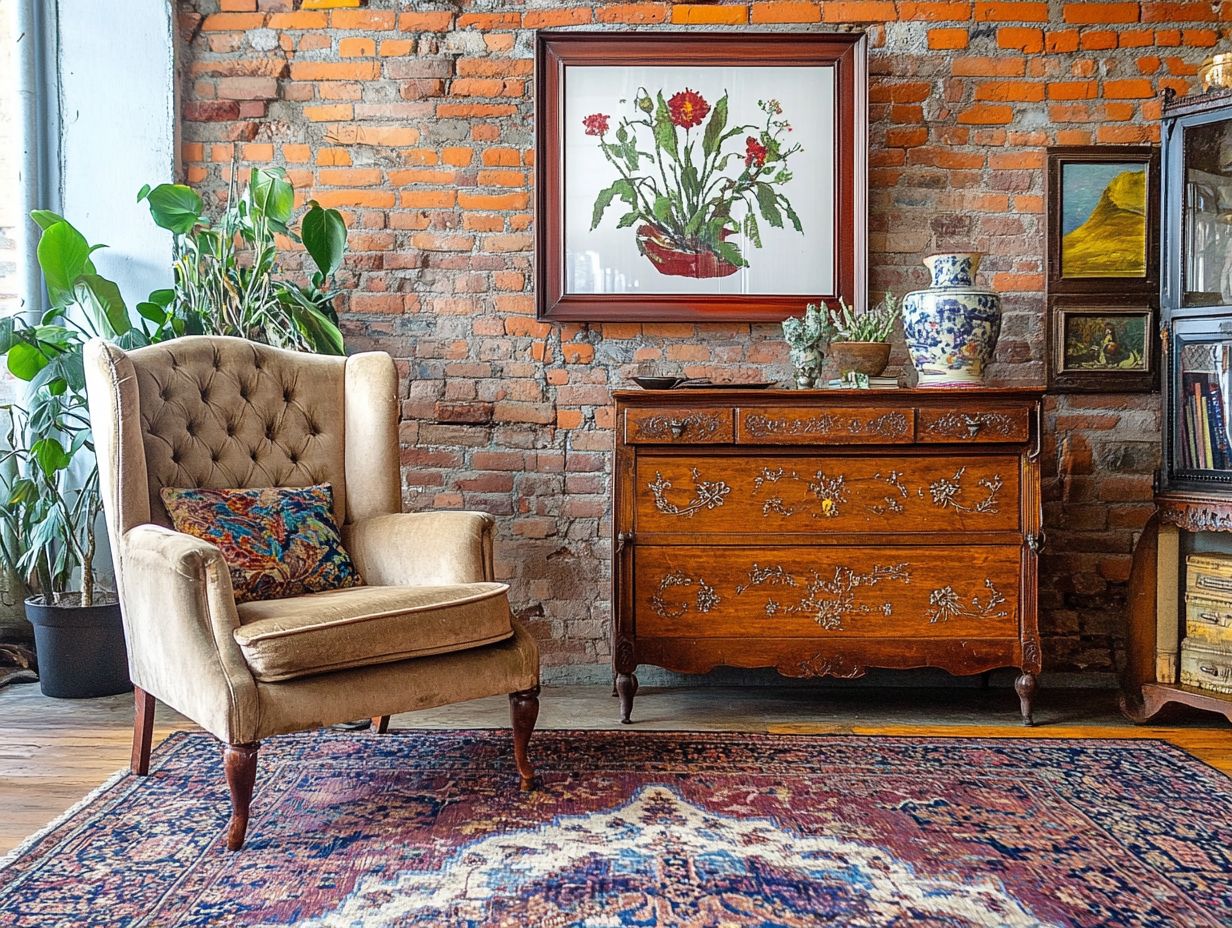 A collection of unique vintage furniture pieces