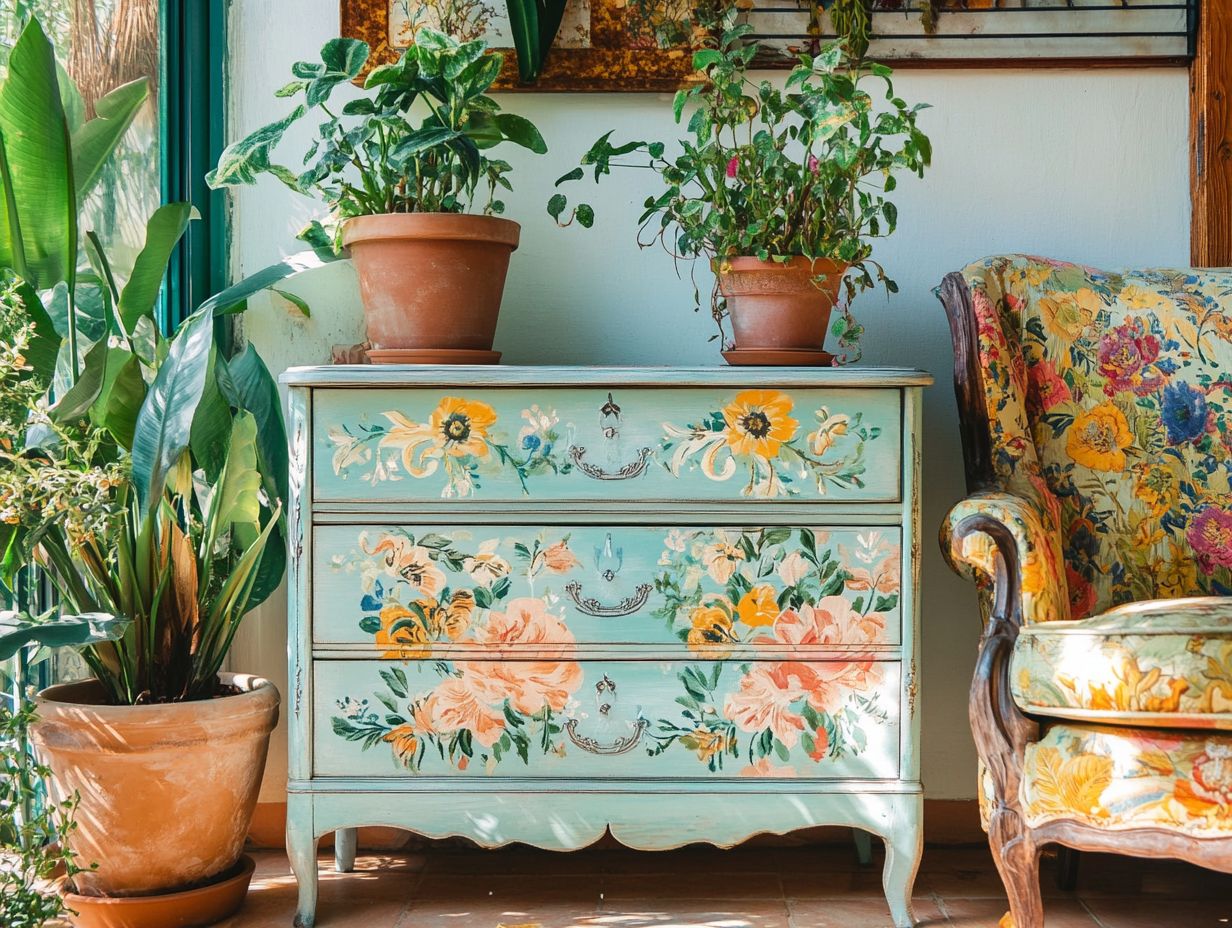 An example of upcycled vintage furniture showcasing creativity.