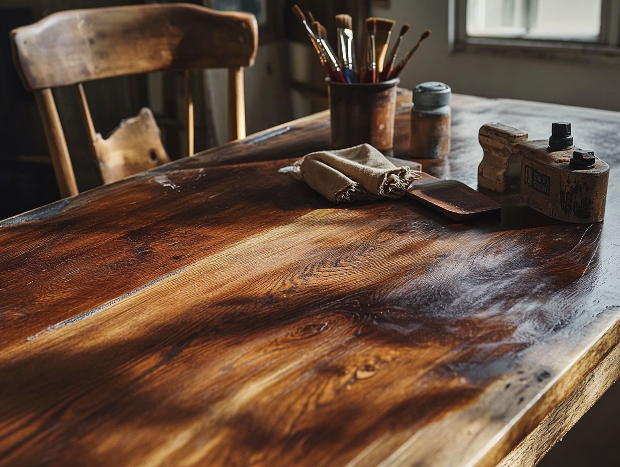 Staining vintage furniture without stripping the original finish