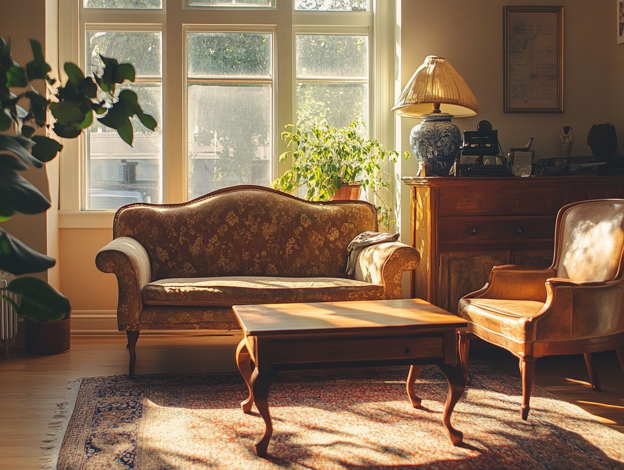 Cozy vintage-style guest room featuring a comfortable bed and charming decor.