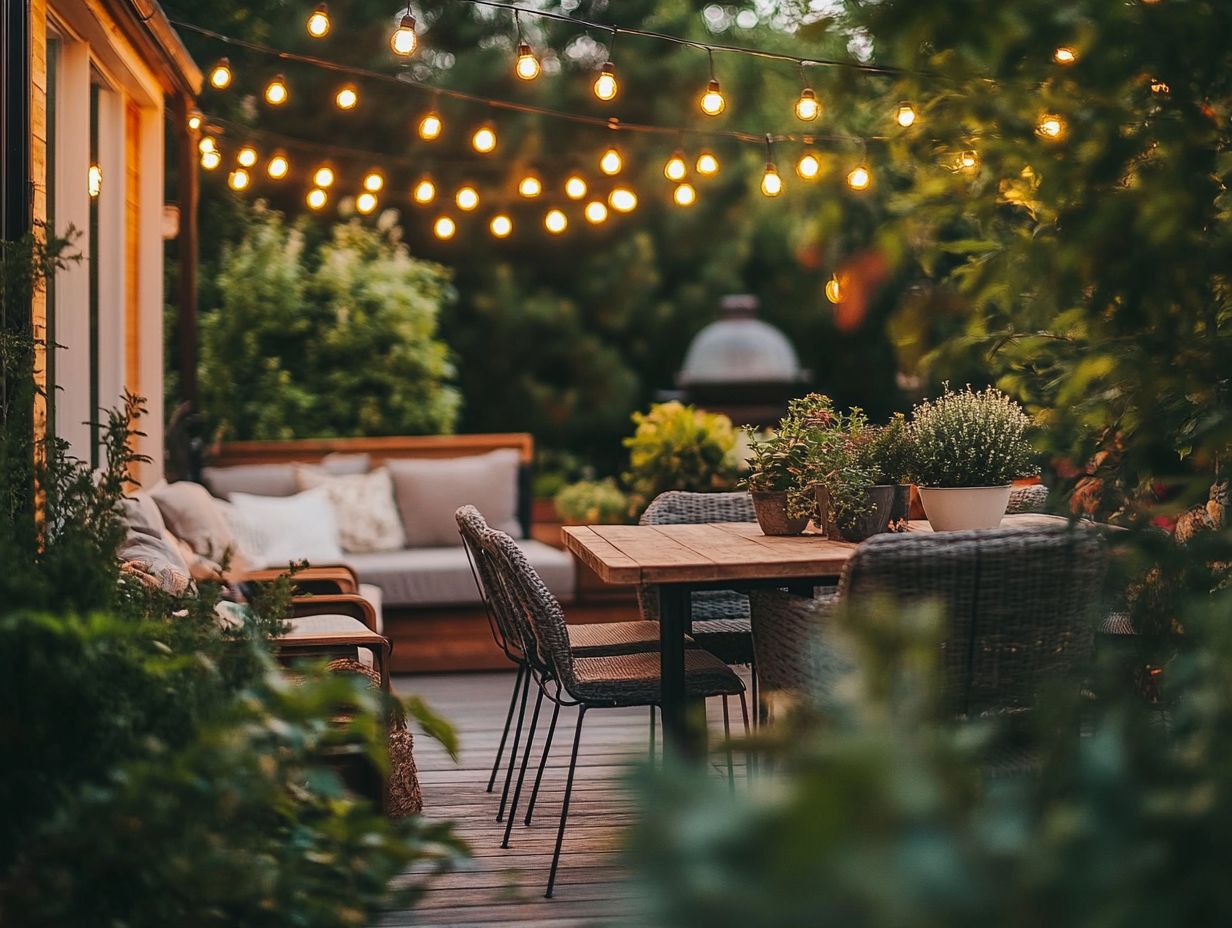 A collection of vintage lighting options for outdoor spaces