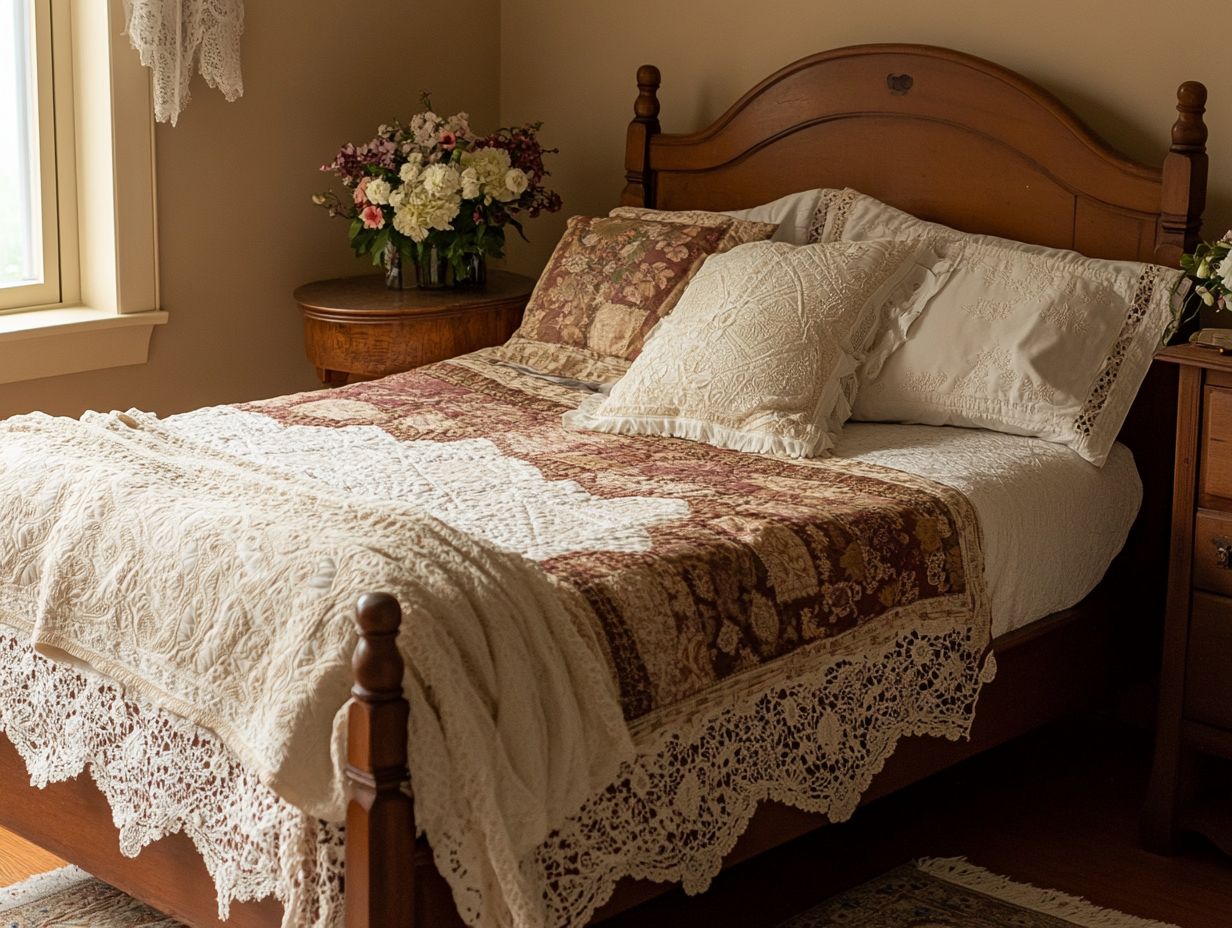 What is the history behind vintage quilts and their significance in vintage decor?