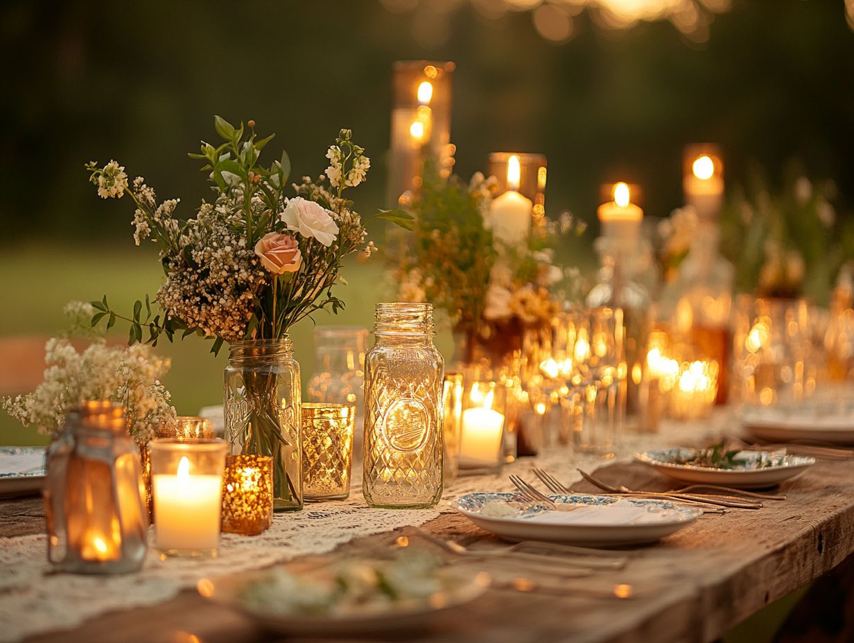 Beautiful vintage decor items for weddings