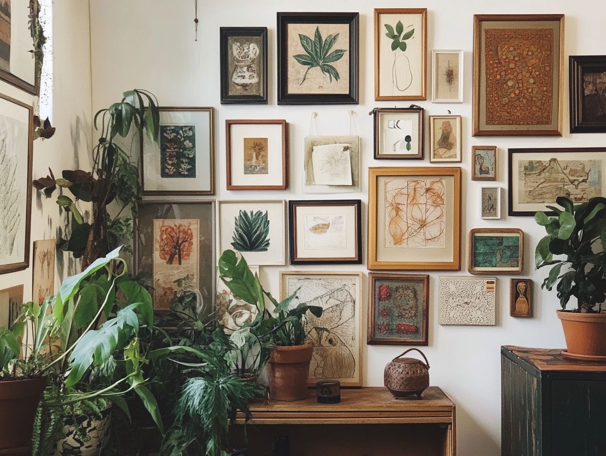 Creative display ideas for vintage art