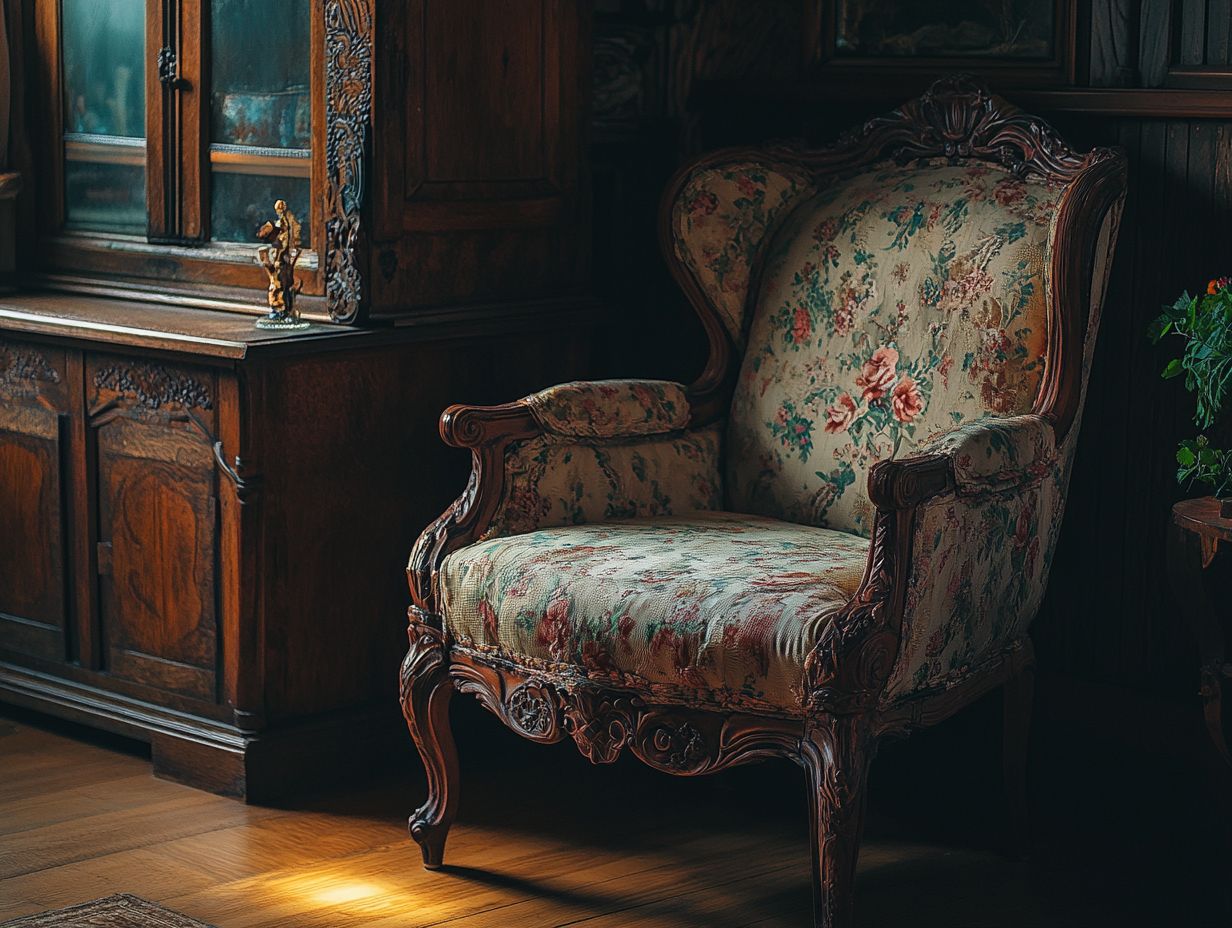 Vintage furniture showcasing unique craftsmanship