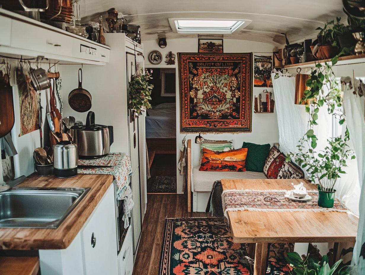 A beautiful arrangement of vintage decor pieces in a cozy living space