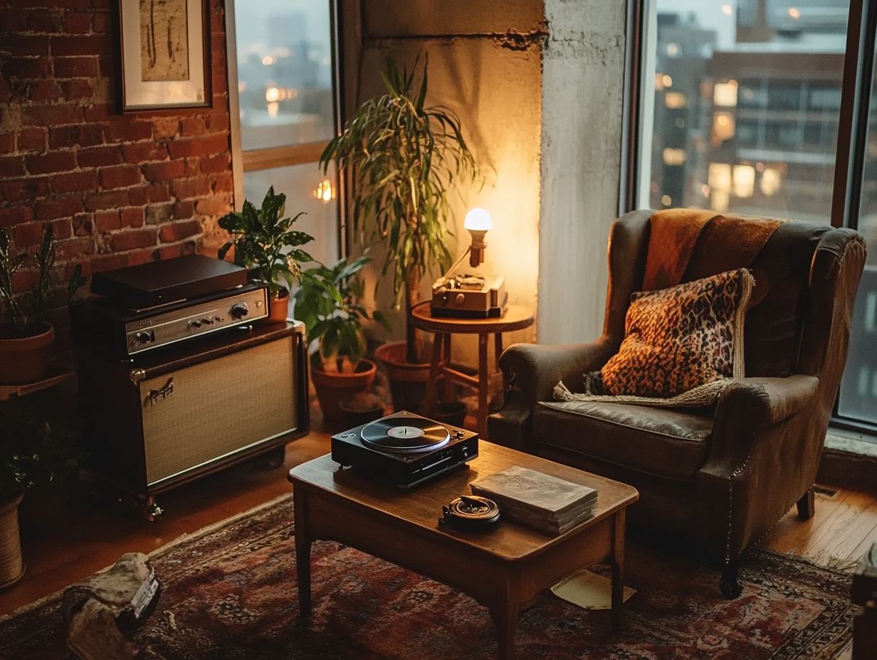 How can I mix vintage decor with modern elements in my urban apartment?