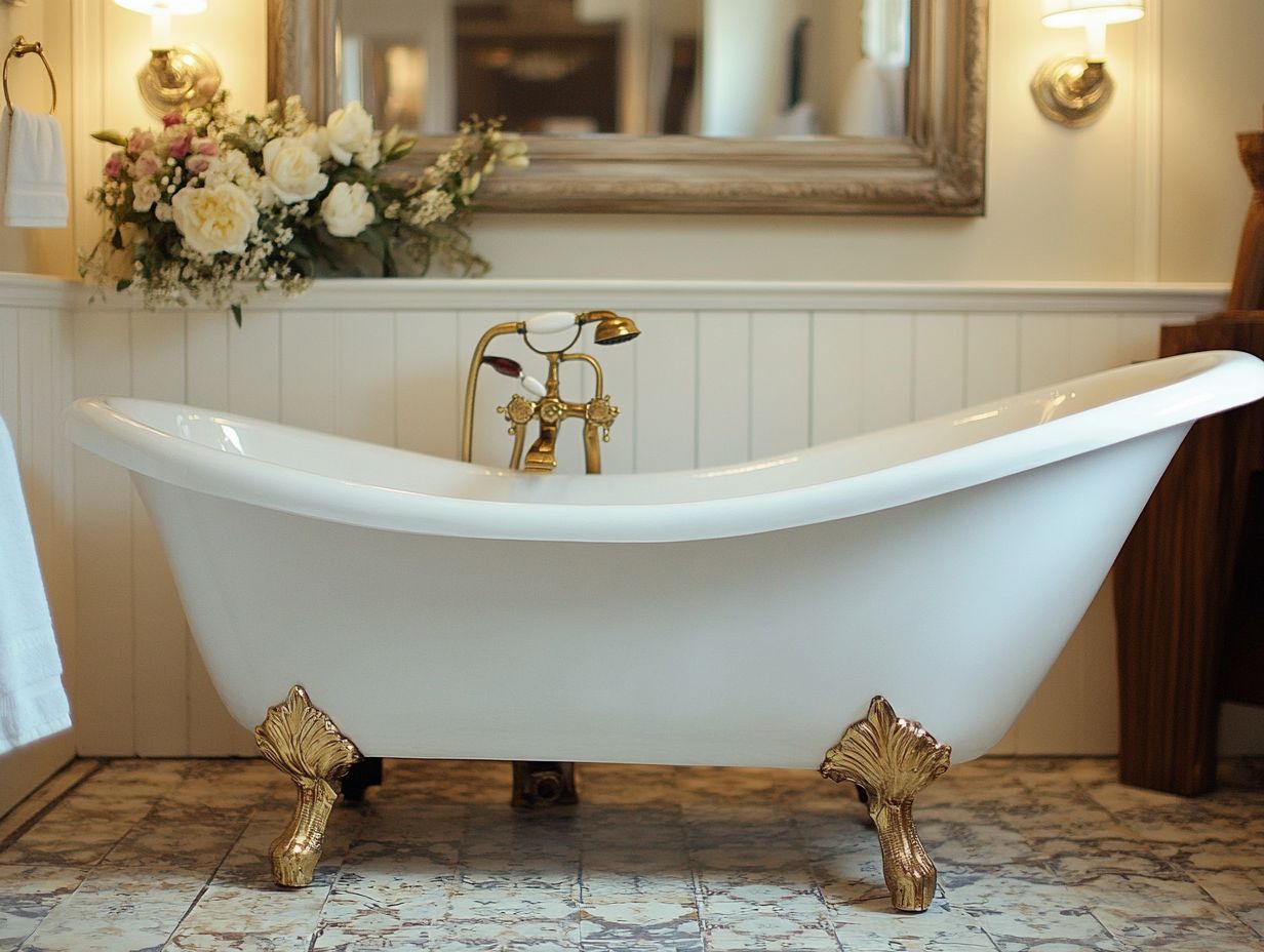 Key elements for creating a vintage bathroom with clawfoot tubs