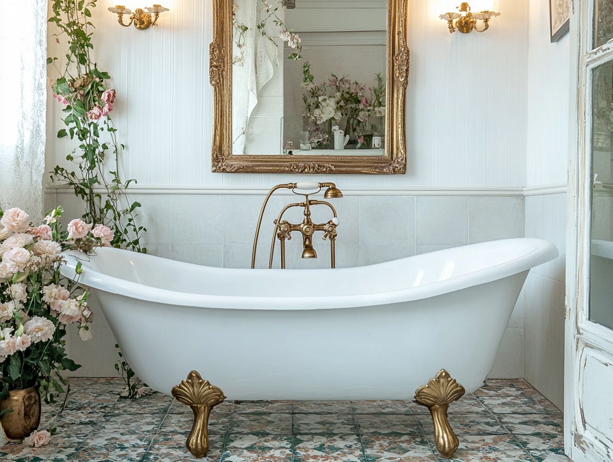 A beautiful clawfoot tub in a vintage bathroom setting