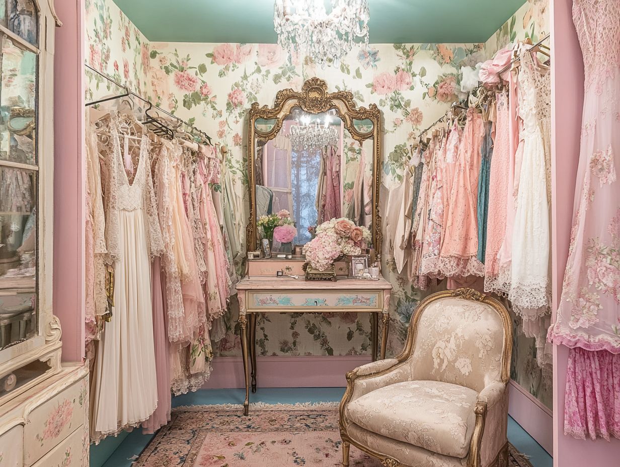 Image illustrating key takeaways for creating a vintage-style dressing room...