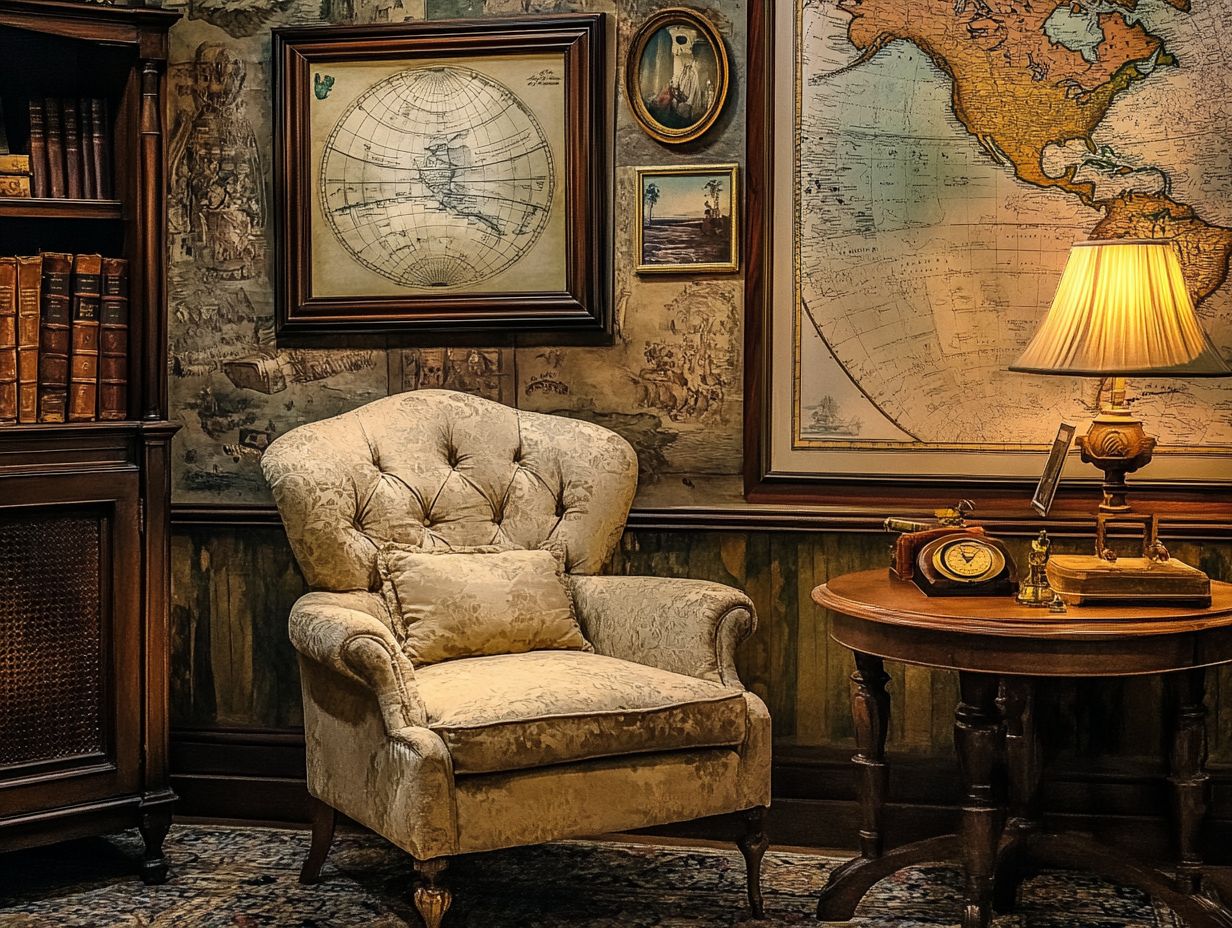 Incorporating Antique Maps into Different Rooms