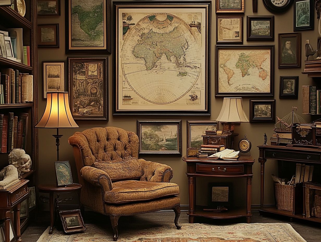 Antique maps in home decor