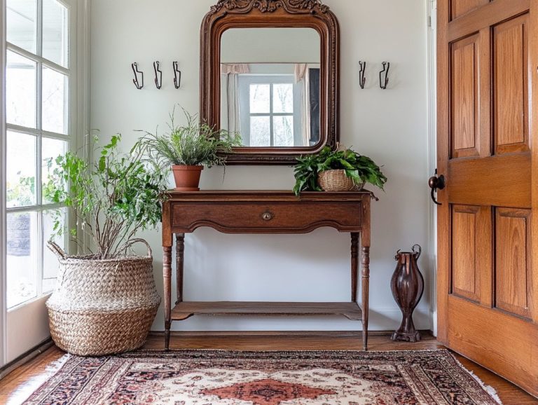 How to Decorate a Vintage-Style Entryway