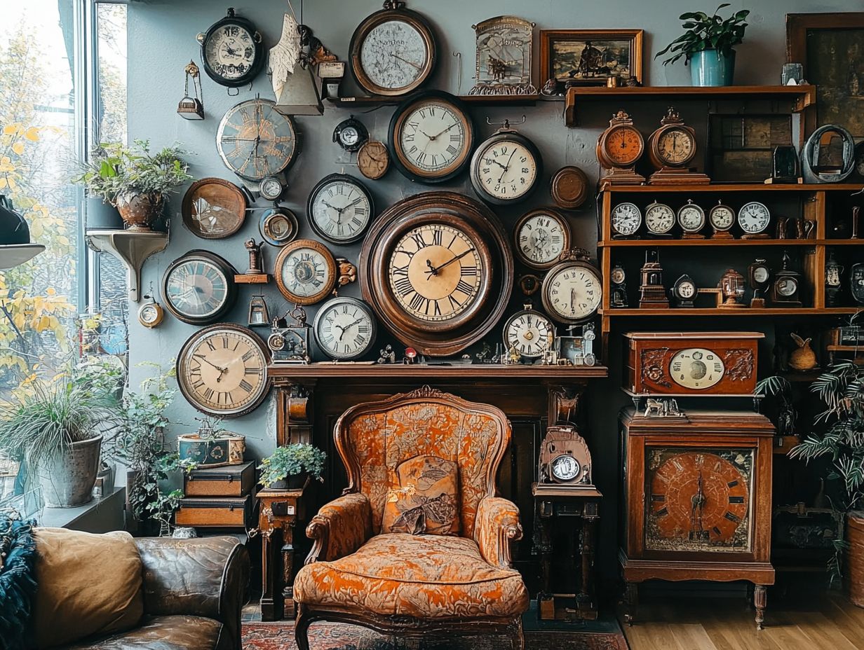 Visual guide to selecting vintage clocks for your decor