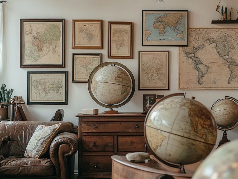 How to Decorate with Vintage Globes and Maps