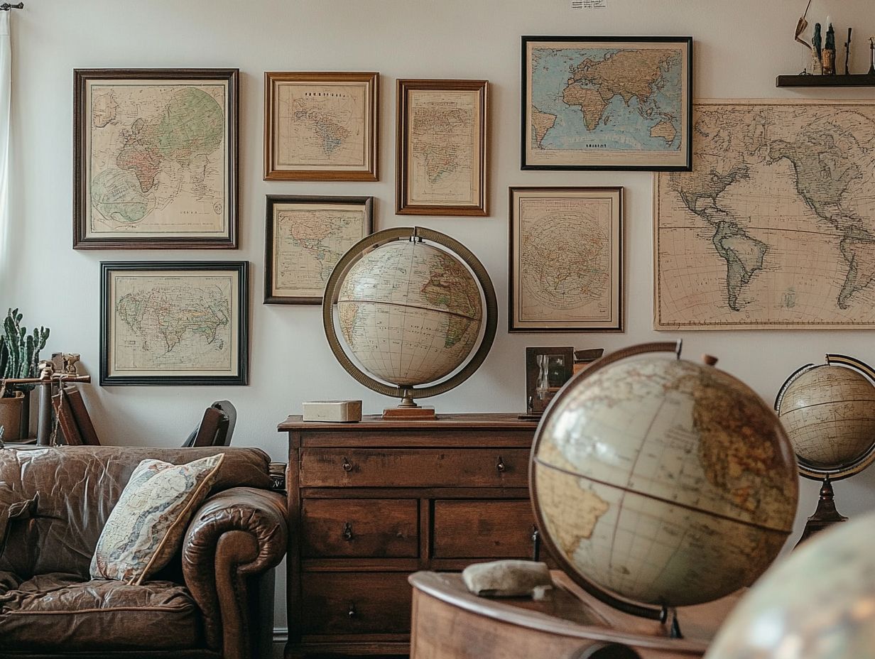 Creative DIY Projects Featuring Vintage Maps and Globes