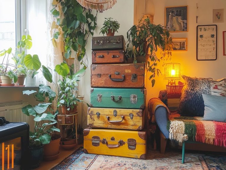 How to Decorate with Vintage Trunks and Suitcases