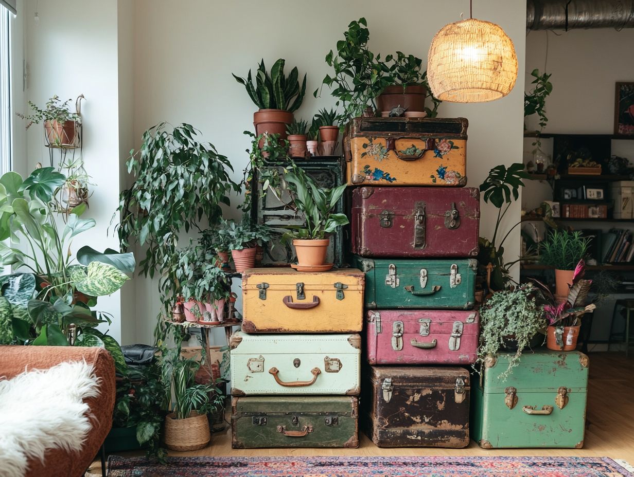 Ways to Decorate with Vintage Trunks and Suitcases