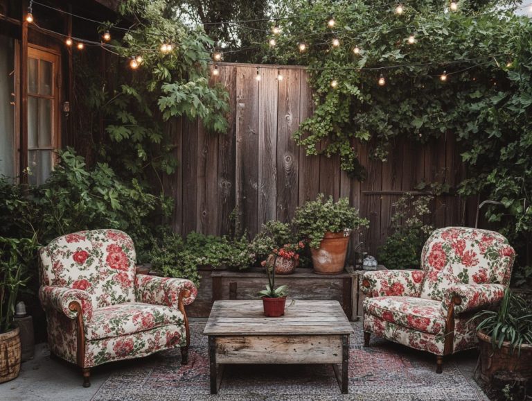 How to Design a Vintage-Inspired Outdoor Lounge Area