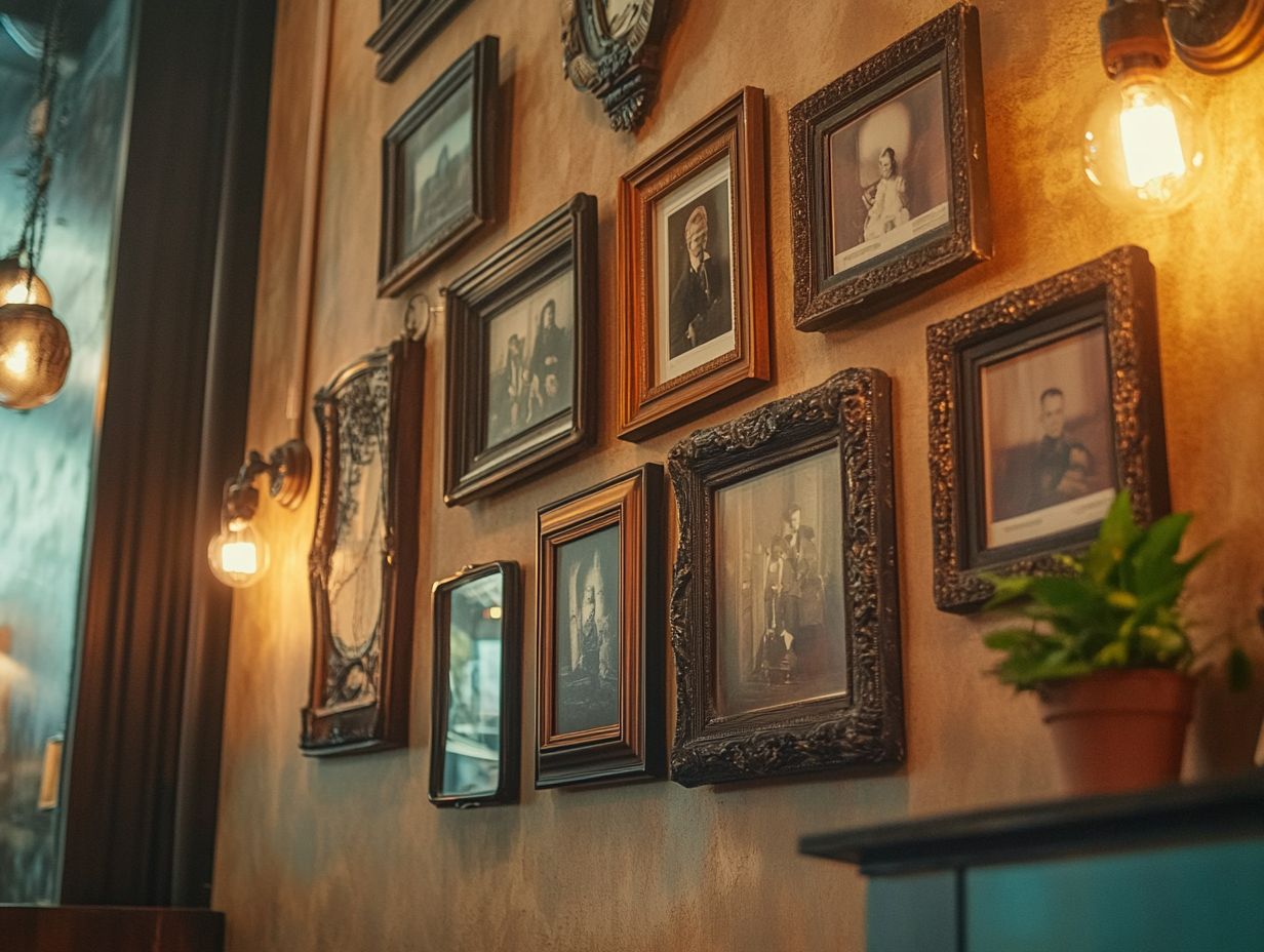 Inspiration for displaying vintage frames in your home