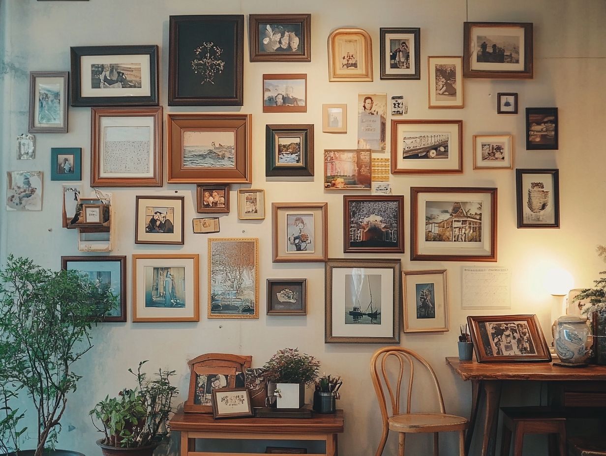 Graphic showing frequently asked questions about vintage frames