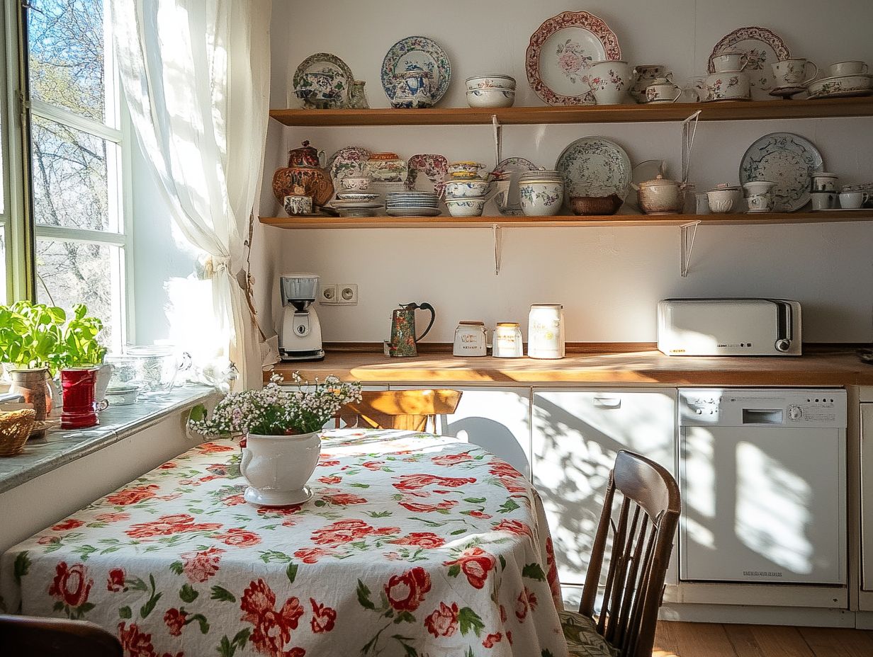 A collection of vintage porcelain items displayed in antique stores and online marketplaces