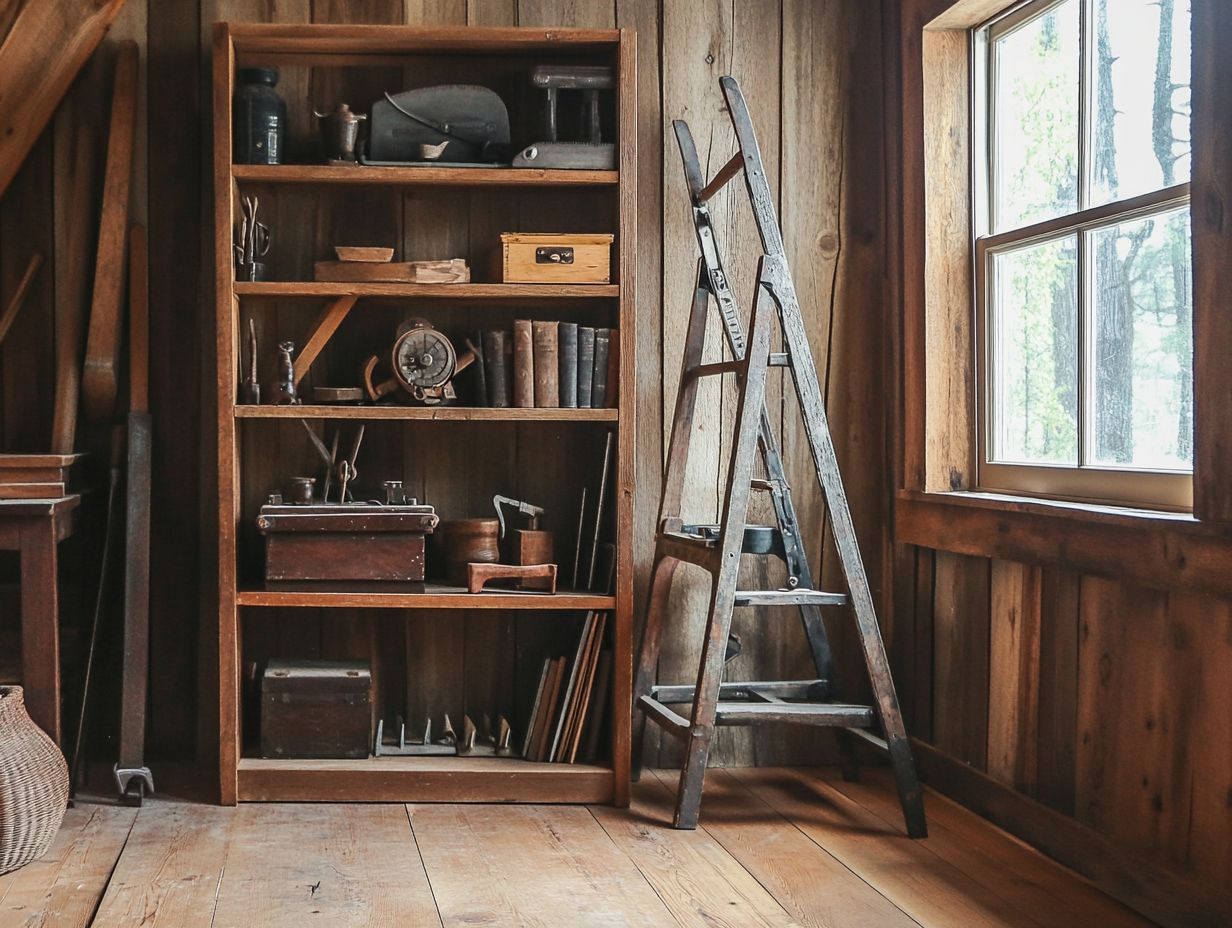 Example of vintage tools incorporated into home design