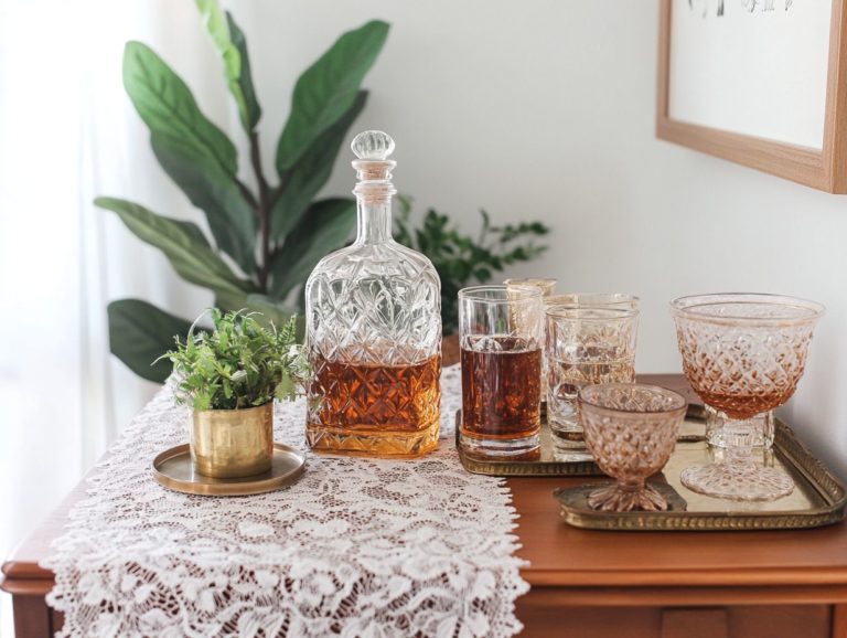 How to Style a Bar Cart with Vintage Accessories