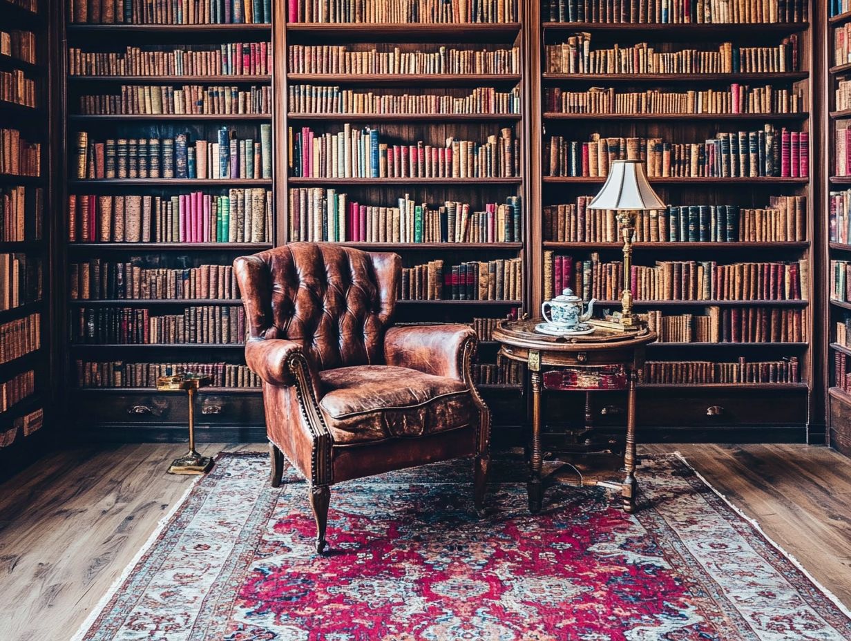 A beautifully styled vintage reading nook