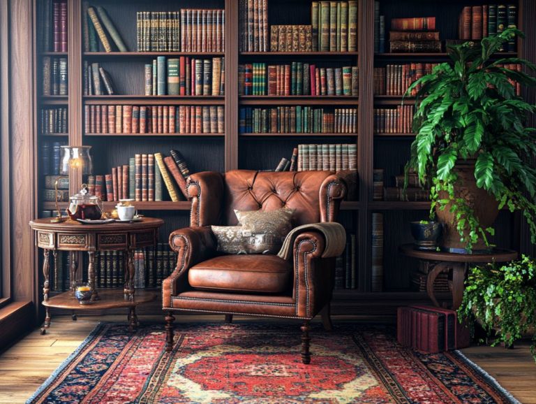 How to Style a Home Library with Vintage Pieces