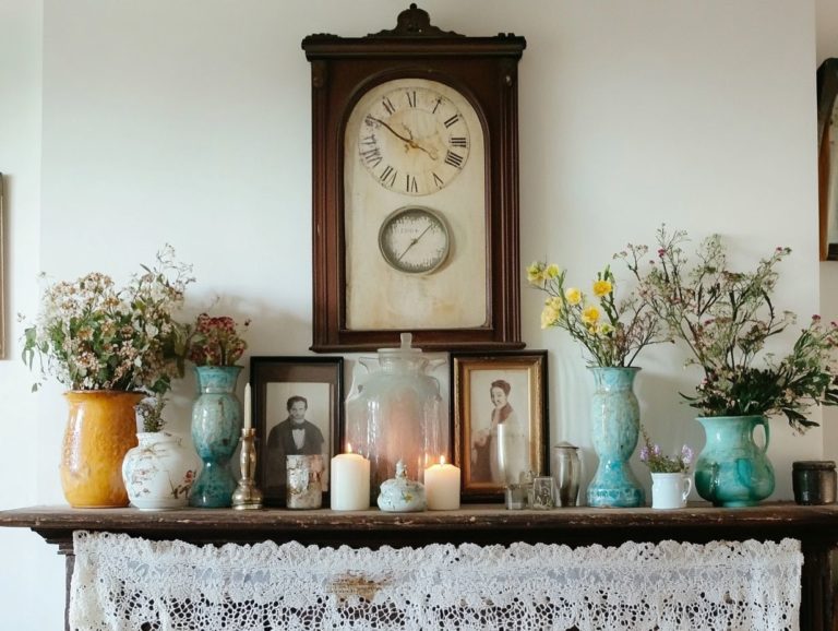 How to Style a Mantel with Vintage Home Decor