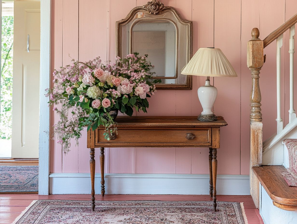 Decorative vintage foyer with finishing touches